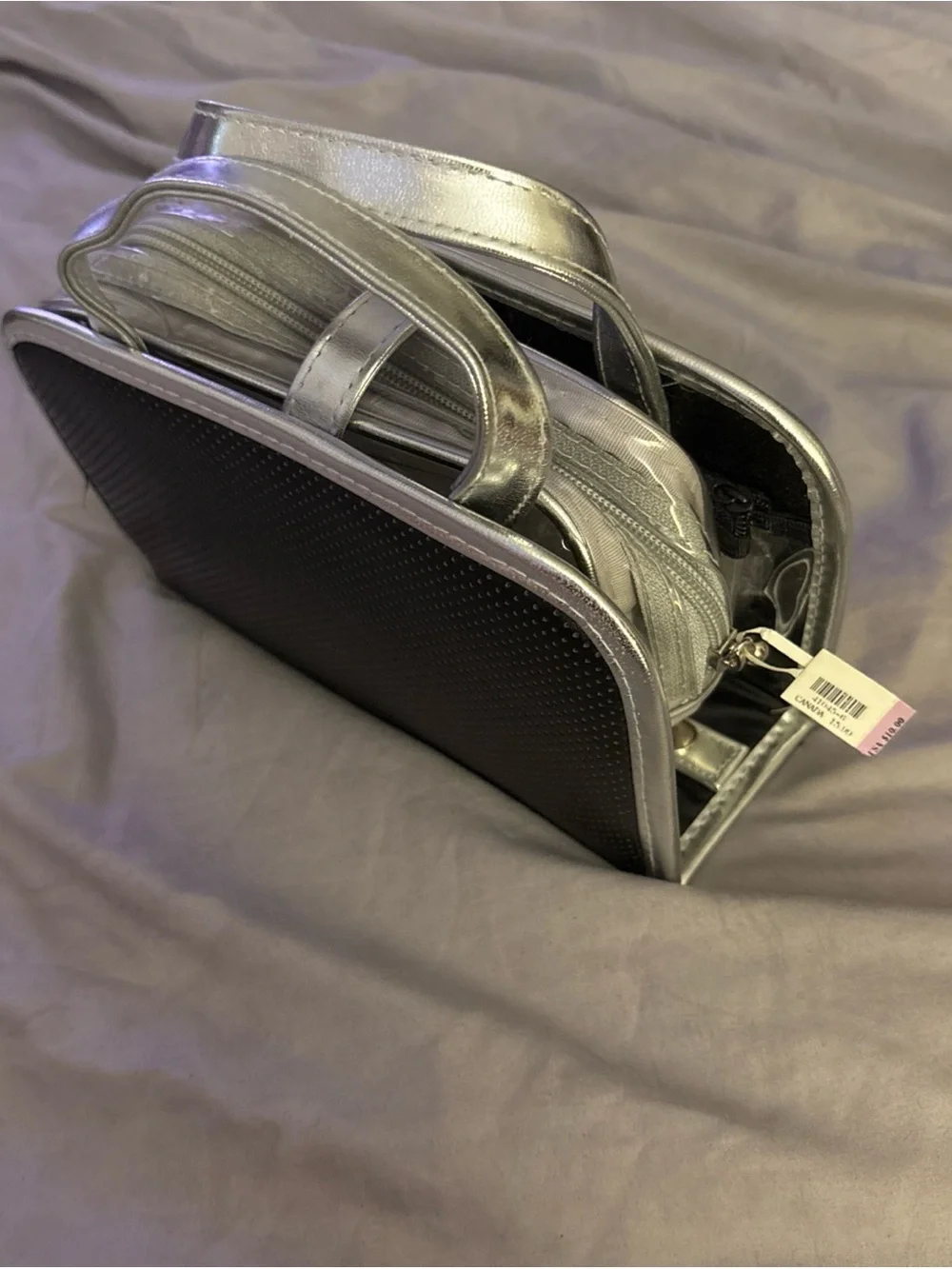 Travel Toiletry Bag for Women Waterproof Makeup Organizer With Removable Pouch